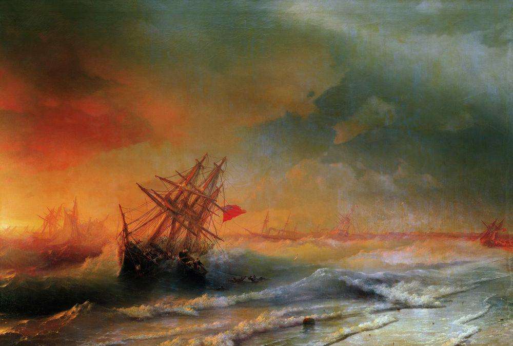 Буря над Евпаторией. 1861 - Айвазовский Иван Константинович