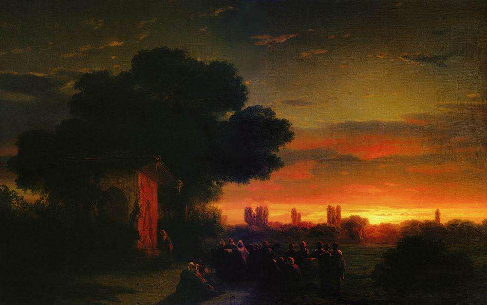 Вид в Крыму при закате солнца. 1862 - Айвазовский Иван Константинович