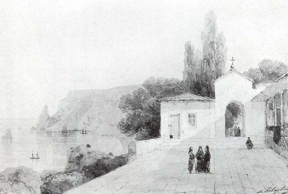 Вид Георгиевского монастыря. 1858 - Айвазовский Иван Константинович