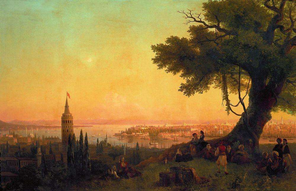 Вид Константинополя при вечернем освещении. 1846 - Айвазовский Иван Константинович