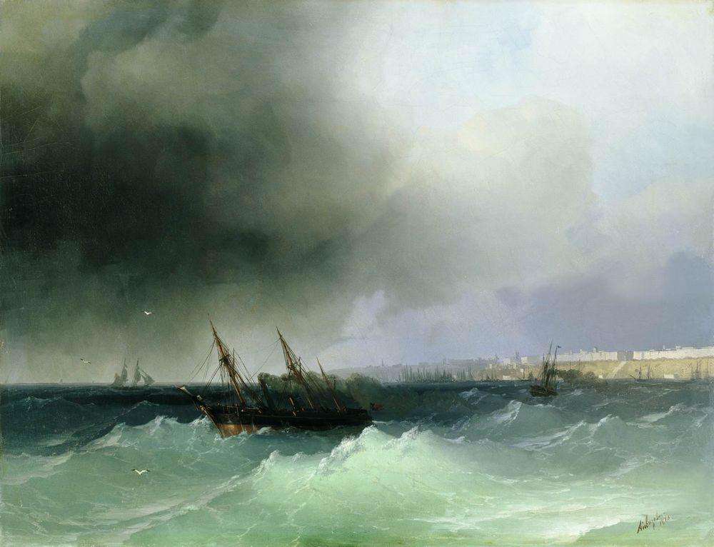Вид Одессы с моря. 1865 - Айвазовский Иван Константинович