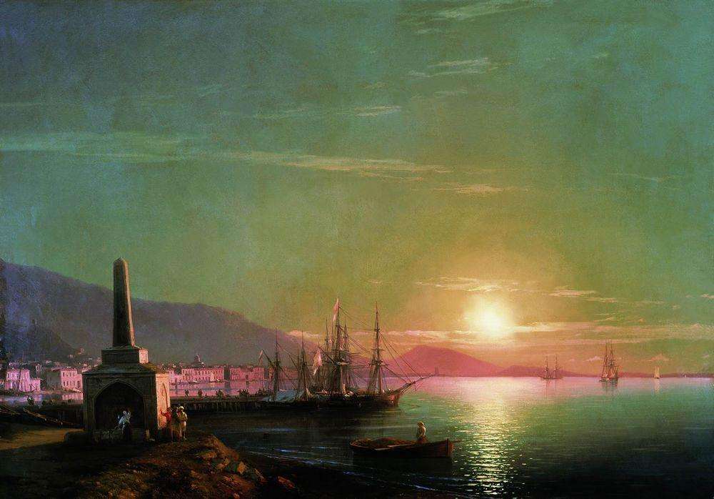 Восход солнца в Феодосии. 1855 - Айвазовский Иван Константинович