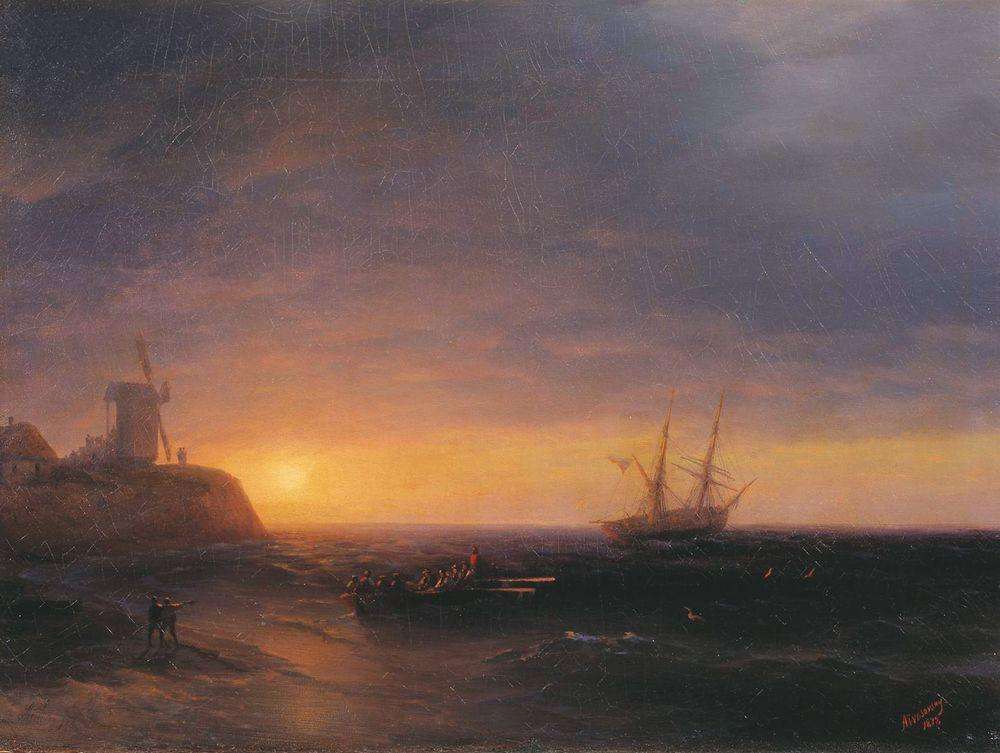 Закат на море. 1878 - Айвазовский Иван Константинович