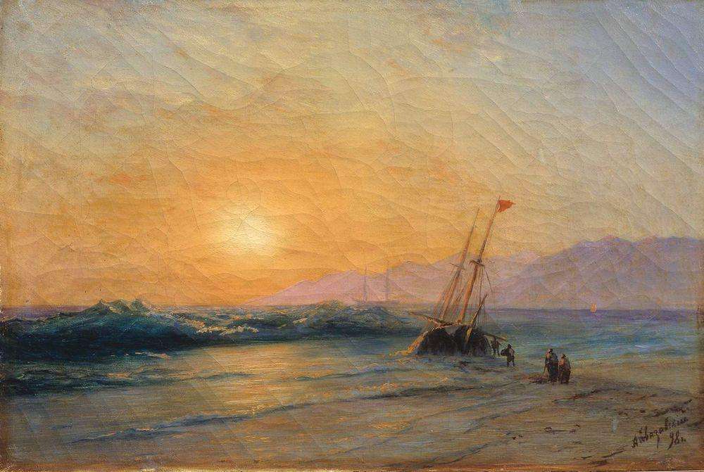 Заход солнца на море. 1898 - Айвазовский Иван Константинович