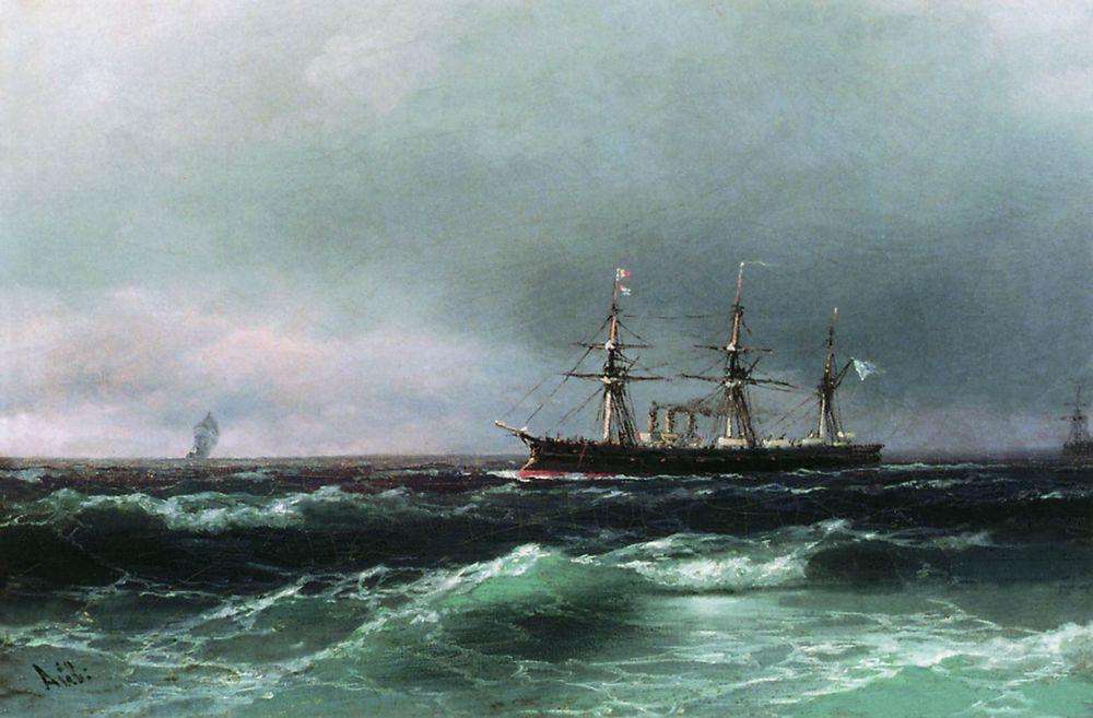 Корабль в море. 1870-е - Айвазовский Иван Константинович