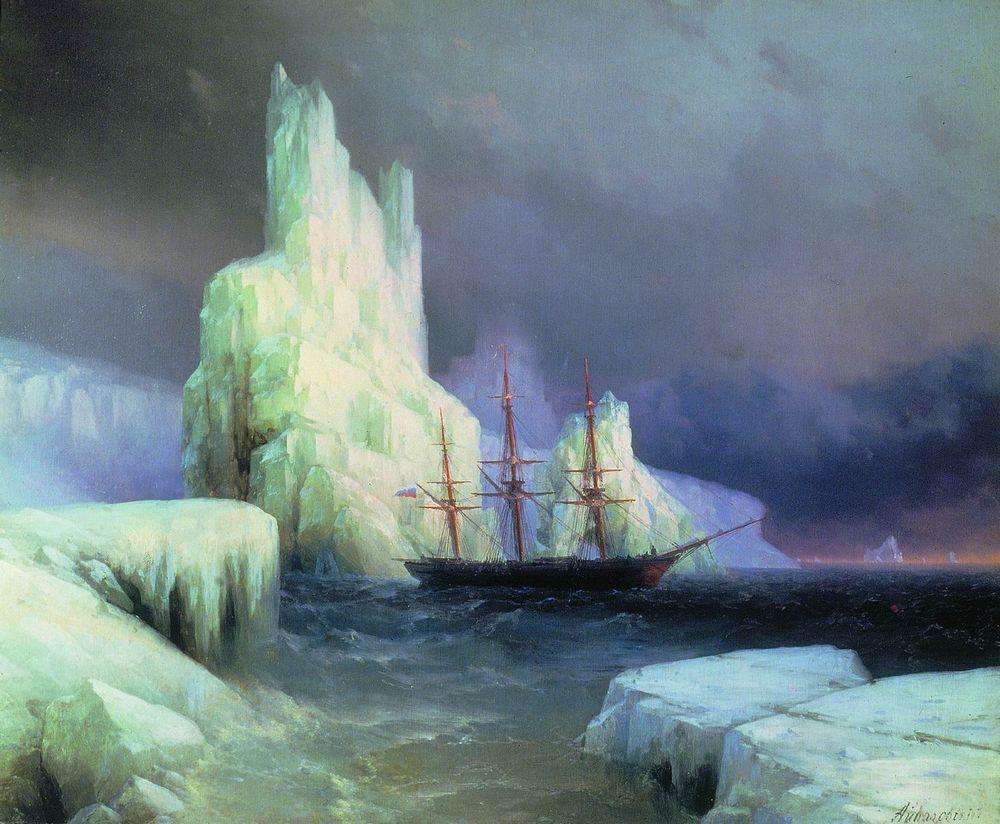 Ледяные горы в Антарктиде. 1870 - Айвазовский Иван Константинович