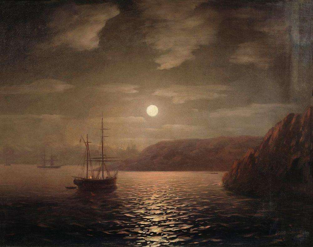 Лунная ночь на Чёрном море. 1855 - Айвазовский Иван Константинович