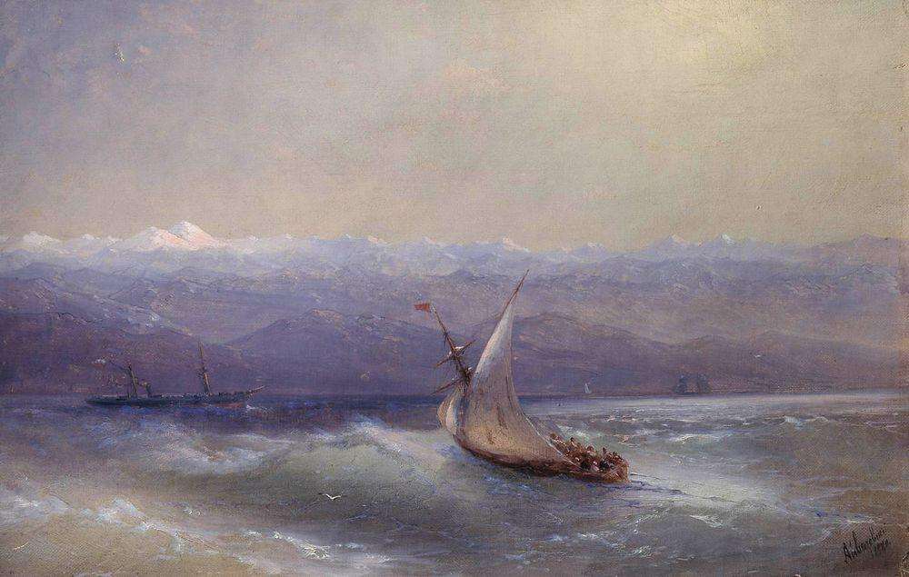 Море на фоне гор. 1880 - Айвазовский Иван Константинович