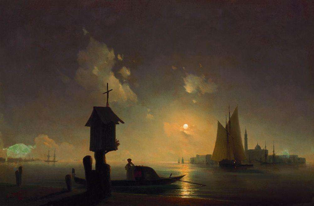 Морской вид с часовней на берегу. 1845 - Айвазовский Иван Константинович