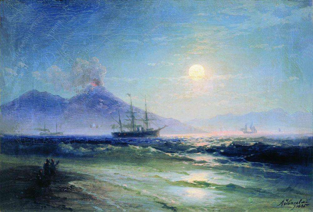 Неаполитанский залив ночью. 1895 - Айвазовский Иван Константинович