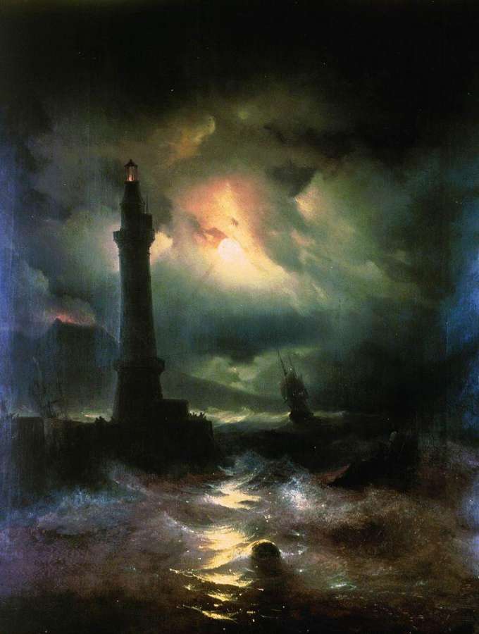 Неаполитанский маяк. 1842 - Айвазовский Иван Константинович