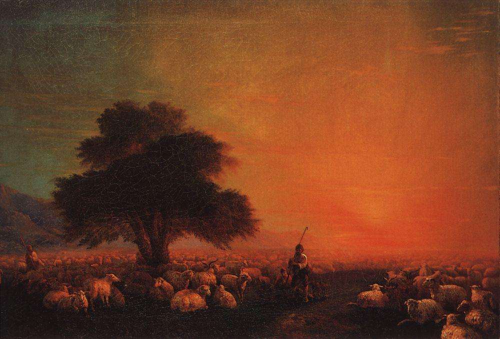 Овцы на пастбище. 1850-е - Айвазовский Иван Константинович