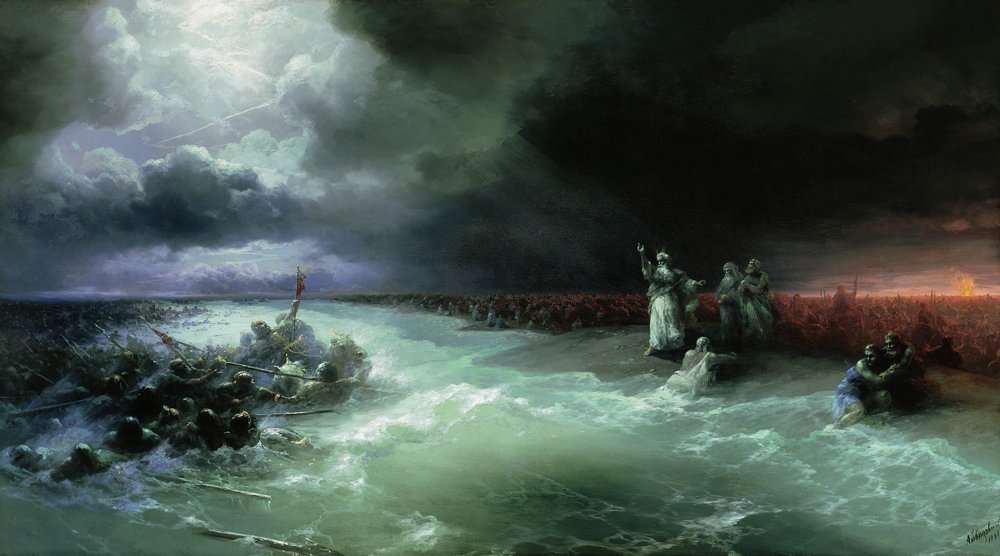Переход евреев через Красное море.1891 - Айвазовский Иван Константинович