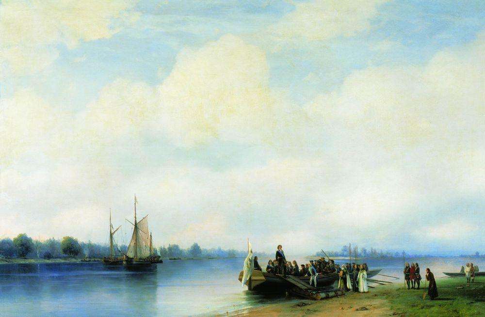 Приезд Петра I на Неву. 1853 - Айвазовский Иван Константинович