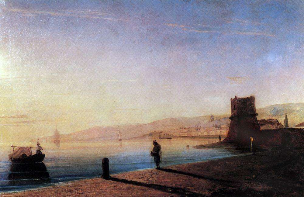 Пристань в Феодосии. 1856 - Айвазовский Иван Константинович