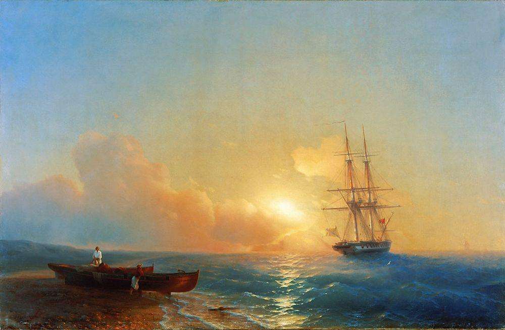 Рыбаки на берегу моря. 1852 - Айвазовский Иван Константинович