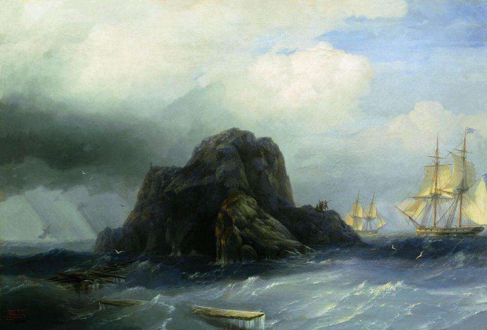 Скалистый остров. 1855 - Айвазовский Иван Константинович