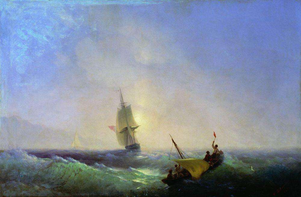Спасающиеся от кораблекрушения. 1844 - Айвазовский Иван Константинович