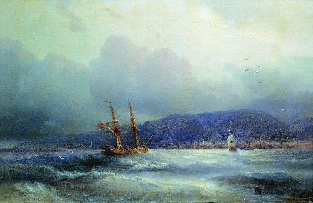Трапезунд с моря. 1856 - Айвазовский Иван Константинович