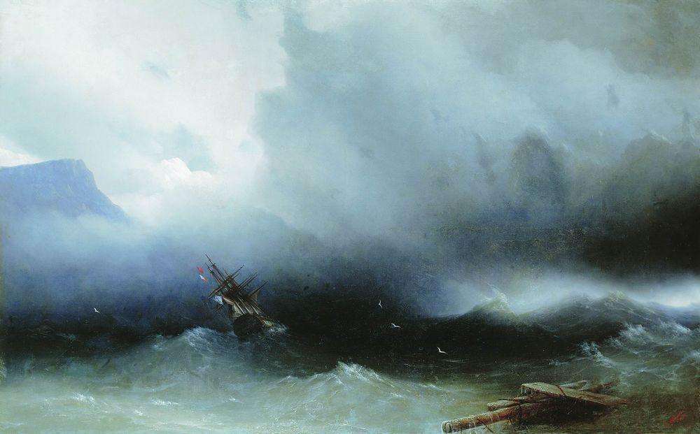 Ураган на море. 1850 - Айвазовский Иван Константинович