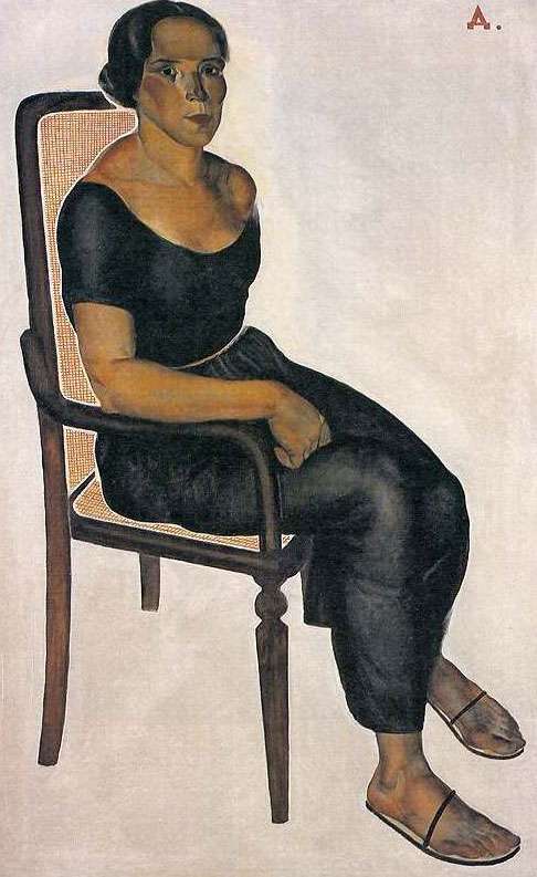 1924 Девушка на стуле. - Дейнека Александр Александрович