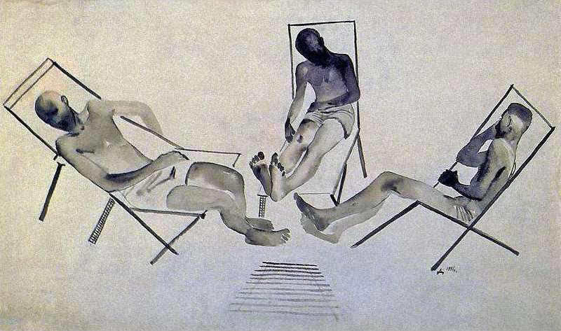 1928 Relaxed, Russian museum - Дейнека Александр Александрович