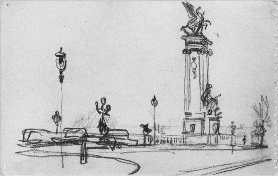 1935 Париж. Б., к. 13,5x20,5 Ссх - Дейнека Александр Александрович