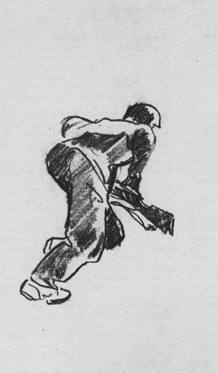 1942 Из фронтовых зарисовок. Б., к. 23x15 Ссх - Дейнека Александр Александрович