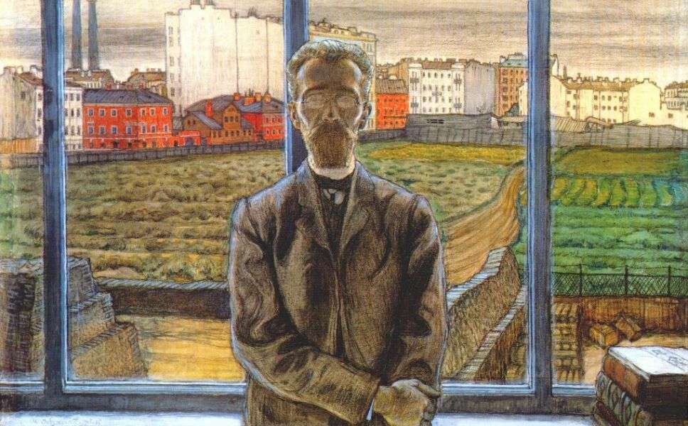 dobuzhinsky_man_with_spectacles_(art_critic_and_poet_konstantin_sunnerberg)_1905-6 -   