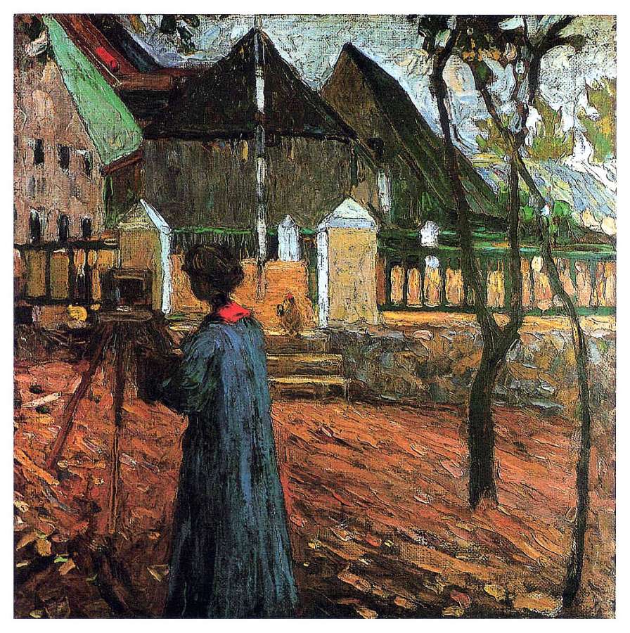 ls_Kandinsky_1903_Gabriele Munter pintando en Kallmunz -   