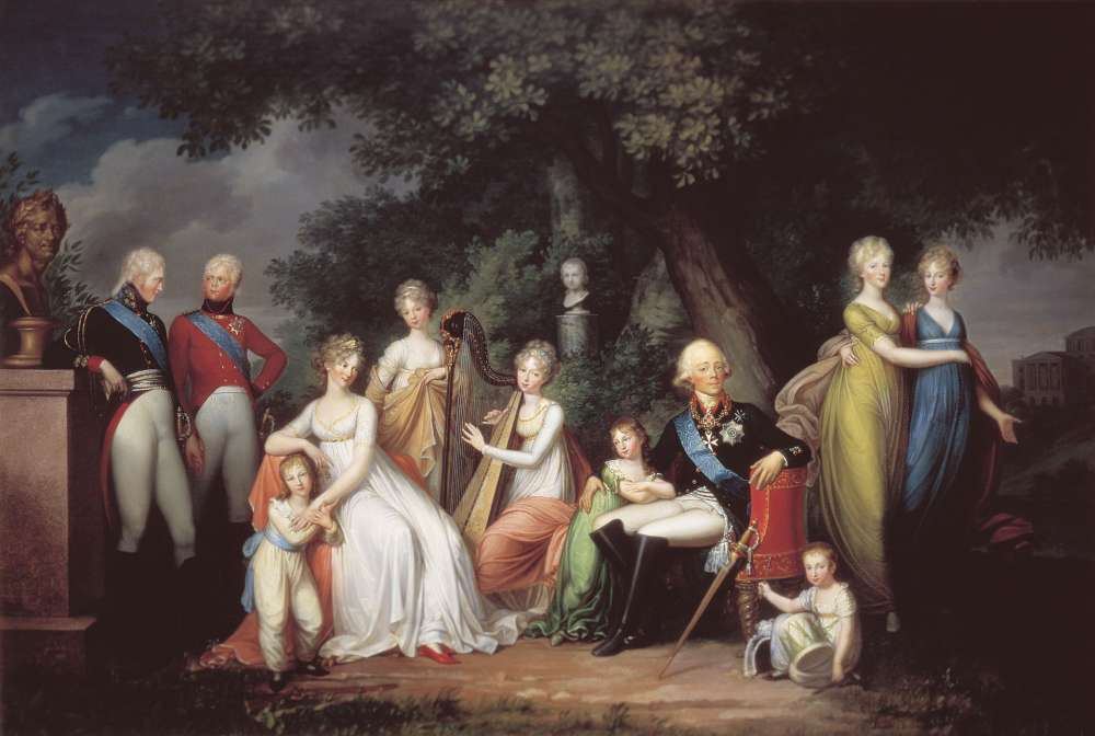 Павел I, Мария Федоровна и их дети. Холст, масло - Кюгельген фон Герхард