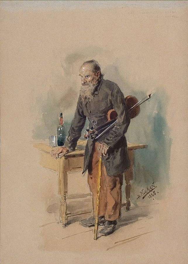 Бродячий скрипач. 1886 - Маковский Владимир Егорович