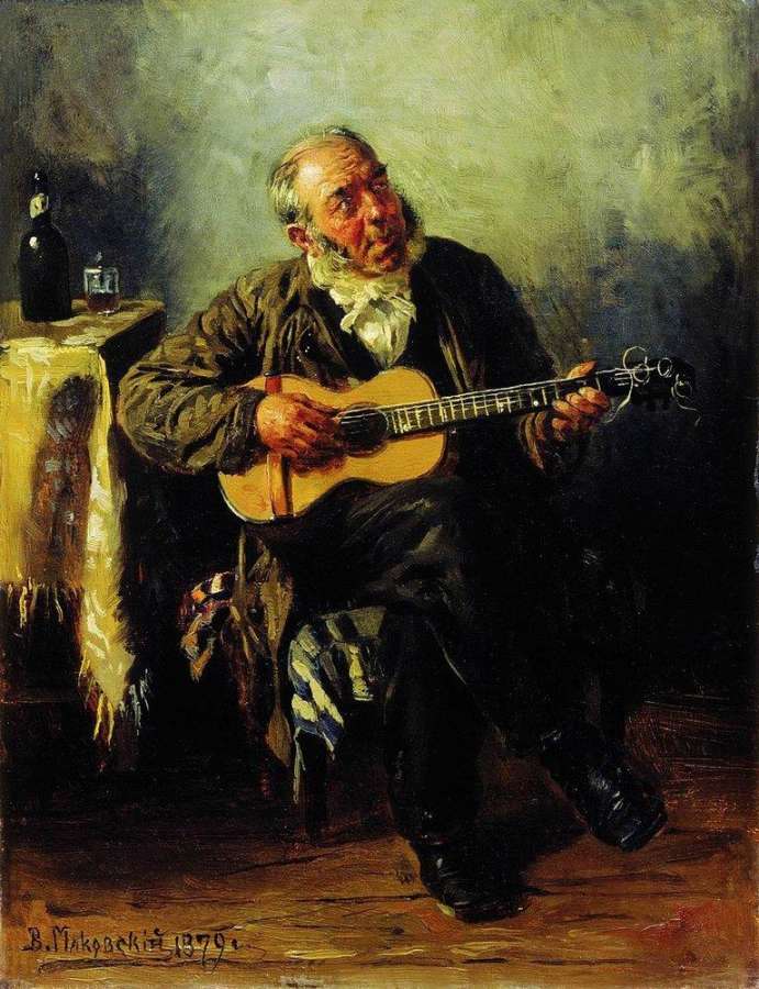 Гитарист. 1879 - Маковский Владимир Егорович