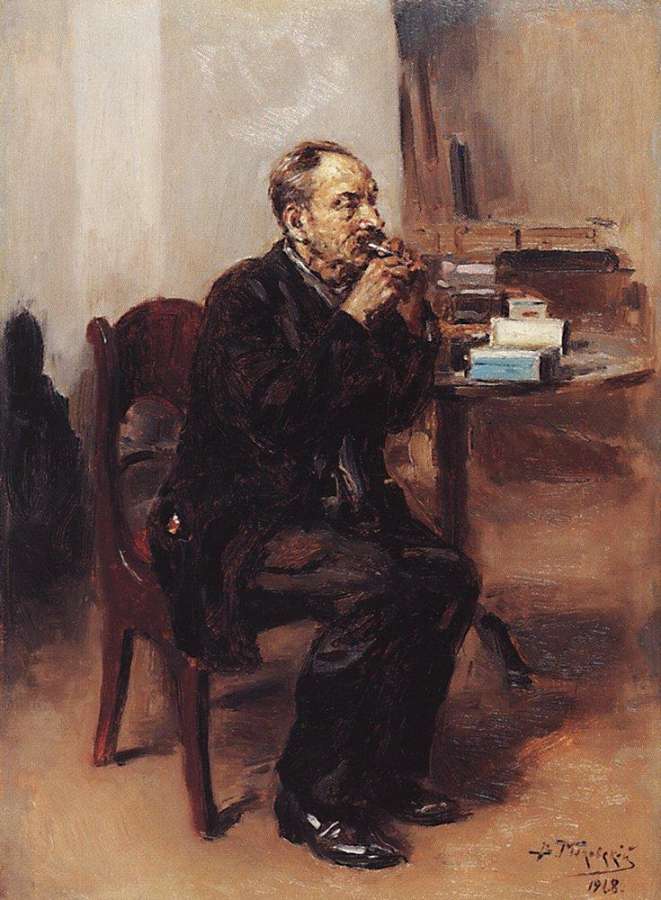Дегустатор табака. 1918 - Маковский Владимир Егорович