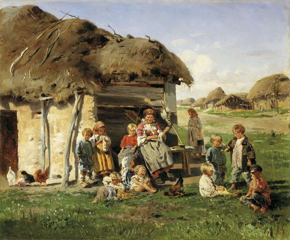 Крестьянские дети. 1890. Холст, масло - Маковский Владимир Егорович