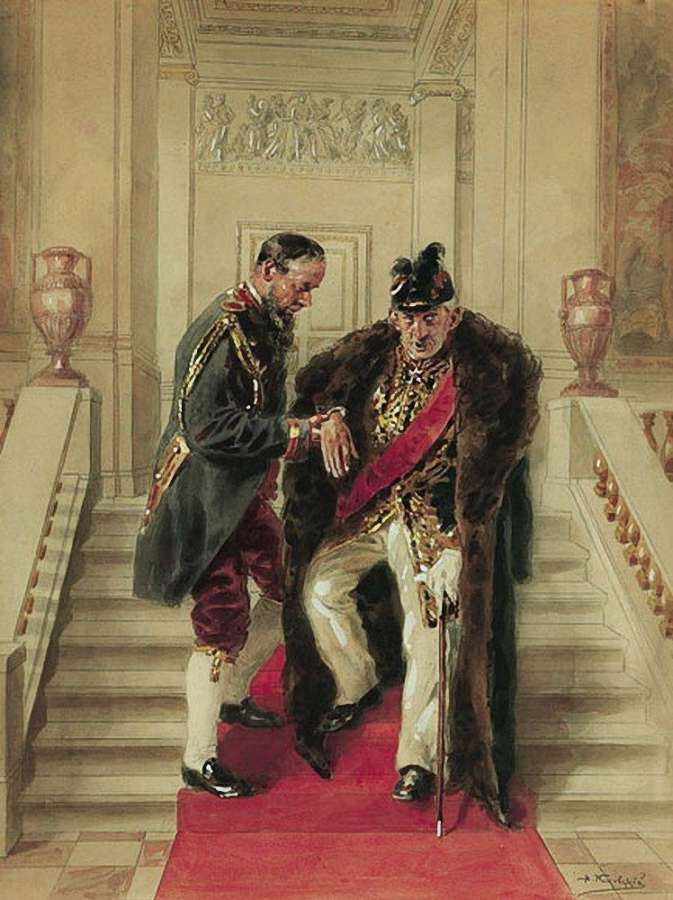 На парадной лестнице. 1914-1919 - Маковский Владимир Егорович