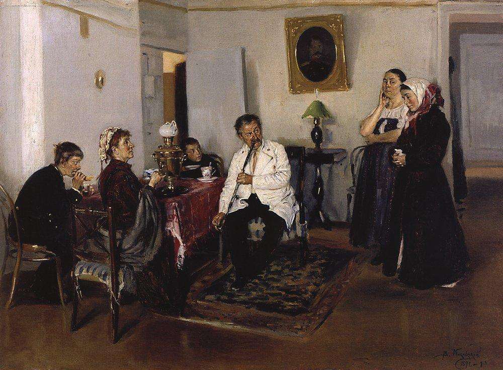 Наем прислуги. 1891 - Маковский Владимир Егорович