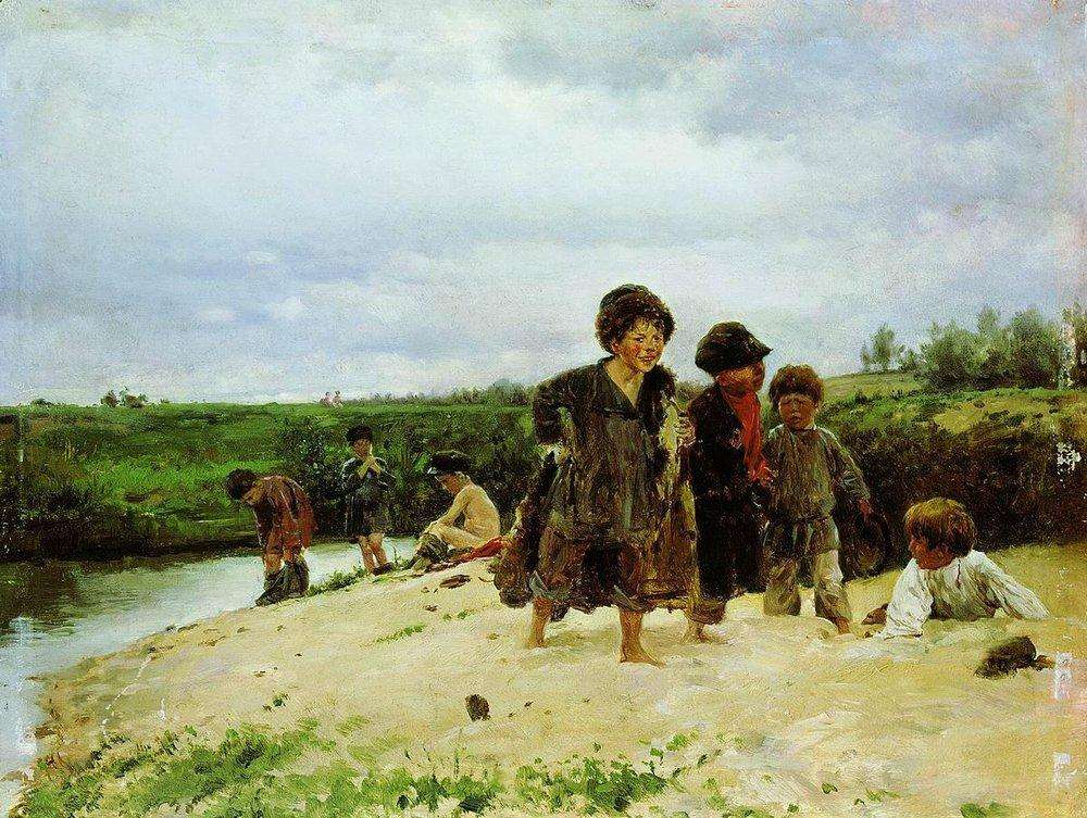 От дождя. 1887 - Маковский Владимир Егорович