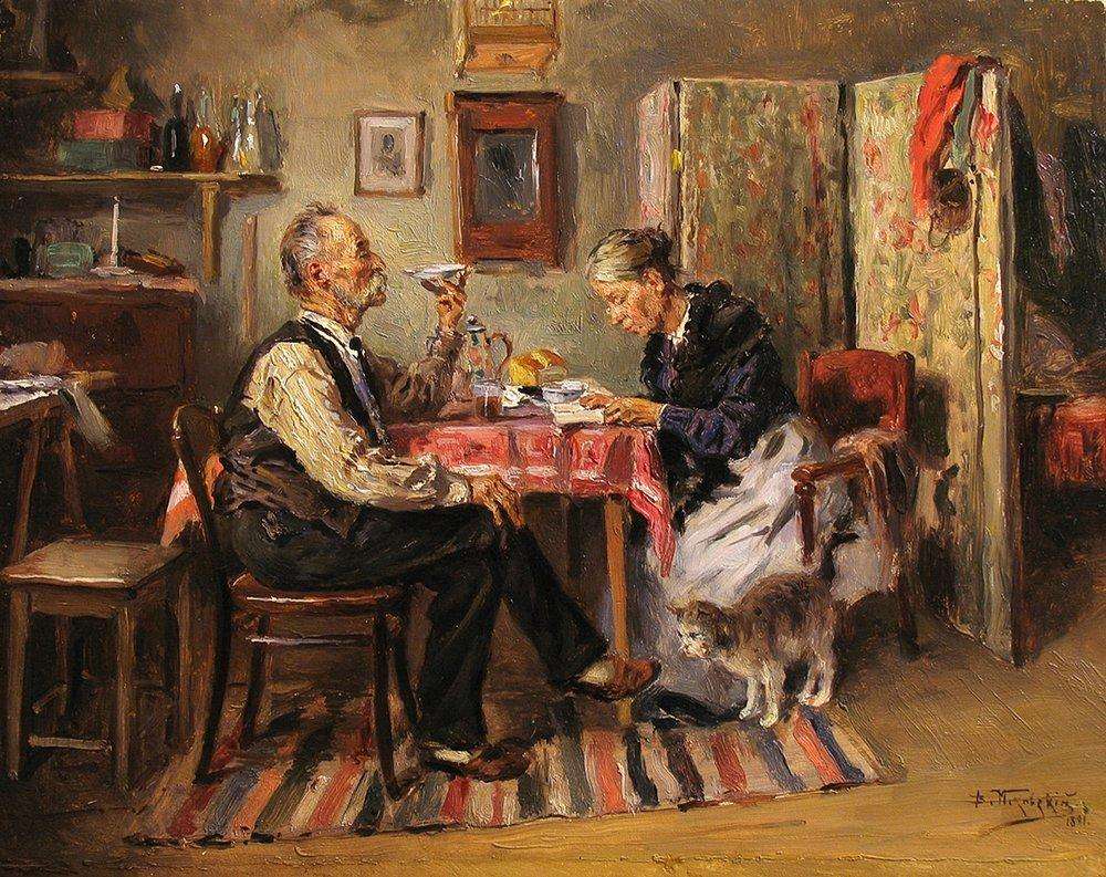 Утренний чай. 1891 - Маковский Владимир Егорович