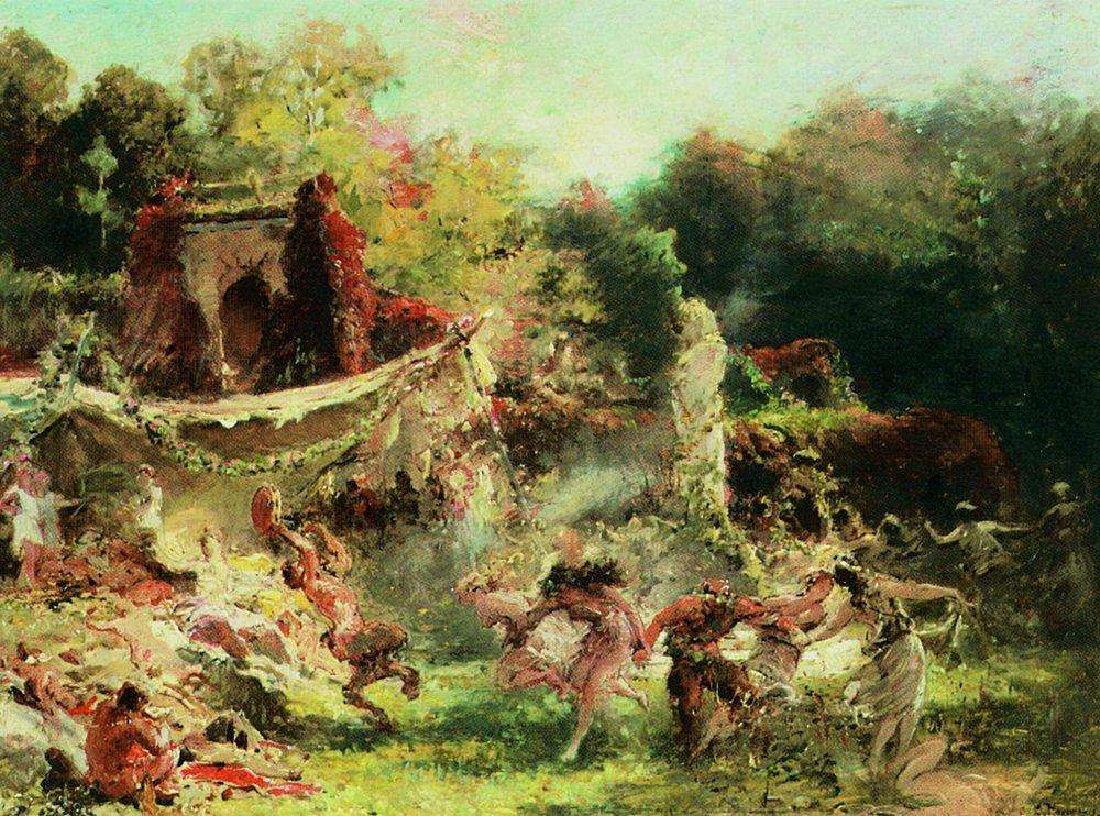 Весенняя вакханалия. 1891 - Маковский Константин Егорович
