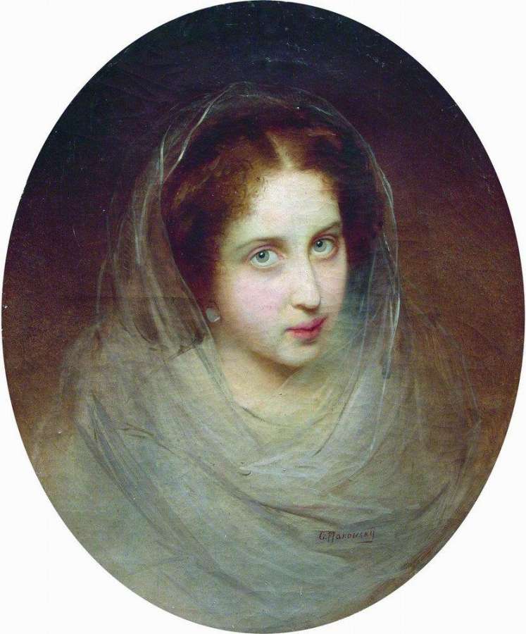 Женский портрет. 1860-е - Маковский Константин Егорович