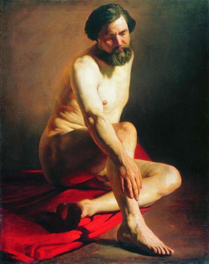 Натурщик. 1858 - Маковский Константин Егорович