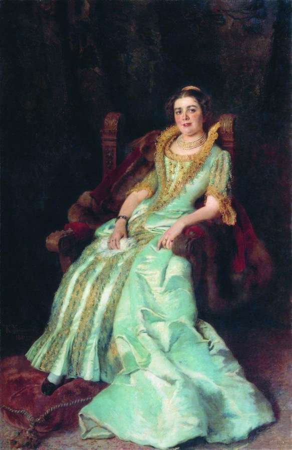 Портрет В.А.Морозовой. 1884 - Маковский Константин Егорович