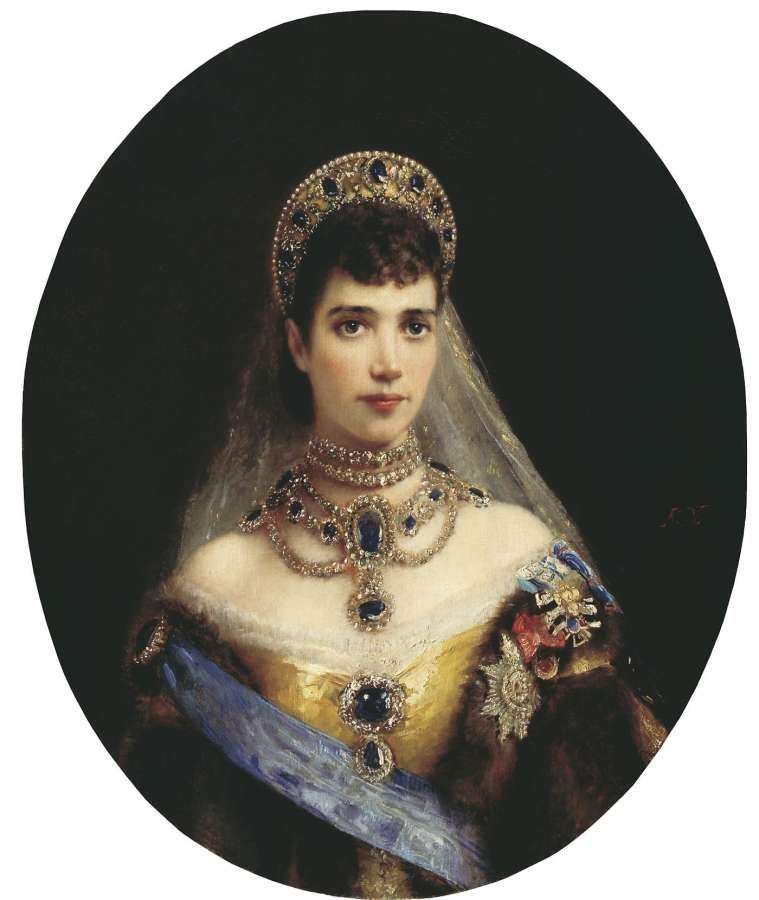 Портрет императрицы Марии Фёдоровны, жены Александра III. Холст, масло. 80х63 см - Маковский Константин Егорович
