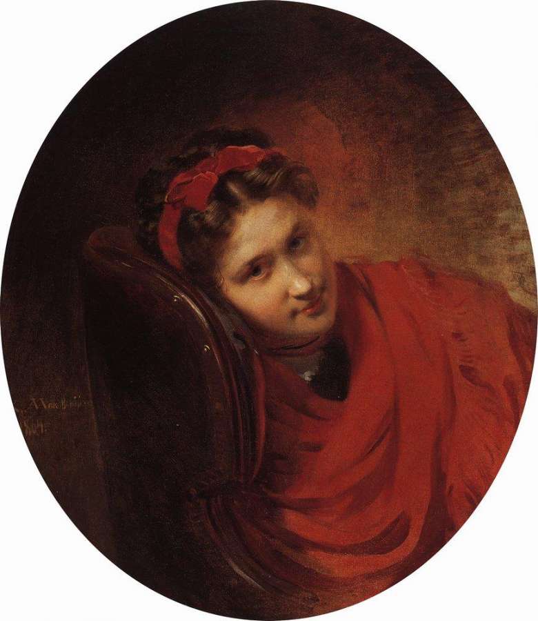Портрет О.С.Маковской, жены В.Е.Маковского, брата художника. 1864 - Маковский Константин Егорович