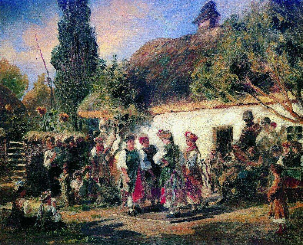 Праздник на Украине. Конец 1870-х - начало 1880-х - Маковский Константин Егорович