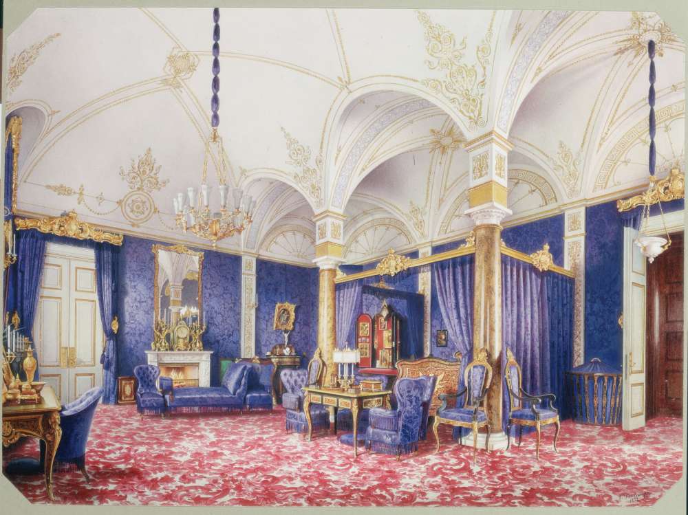 39.Premazzi.Luigi-Interiors.of.the.Winter.Palace.The.Bedchamber.of.Empress.Maria.Alexandrovna -   