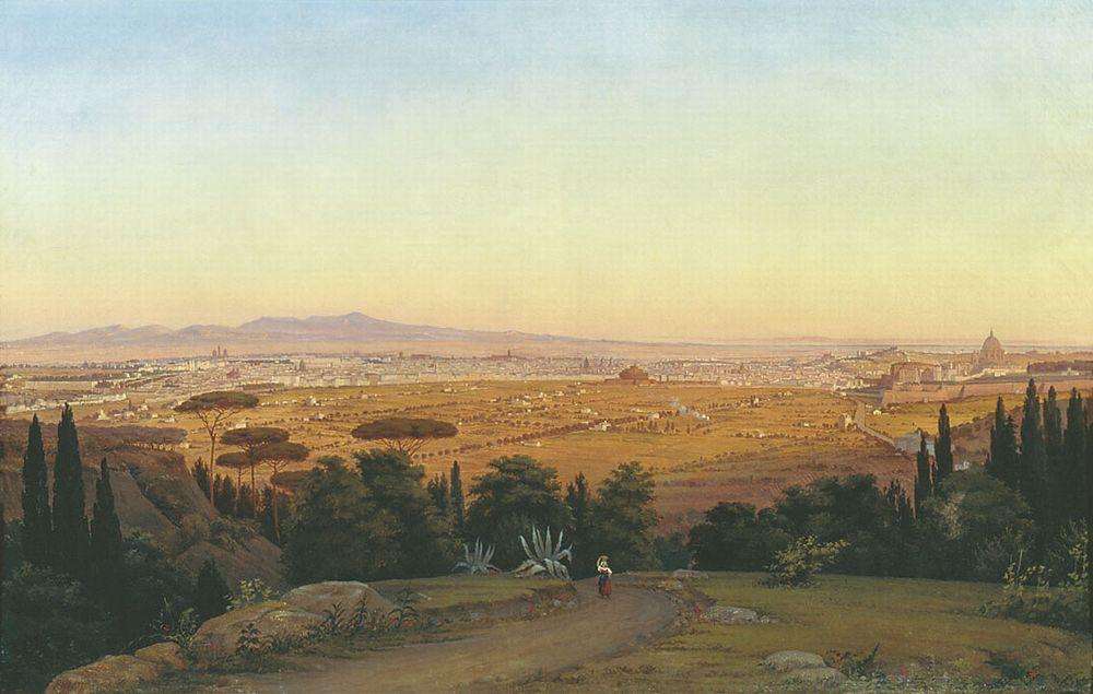 Вид Рима с горы Марио. 1853 - Раев Василий Егорович