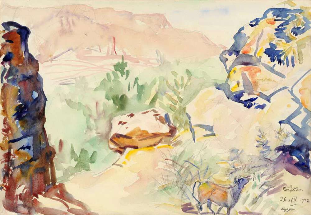 1942 Arzni. Watercolour and pencil on paper, 27.5x39.5 -   