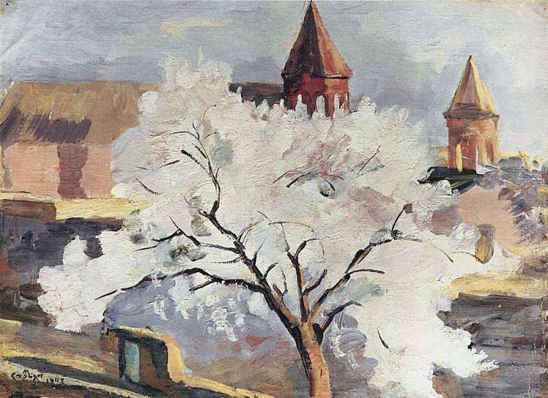 1942 Абрикосовое дерево в цвету. ЧС - Сарьян Мартирос Сергеевич